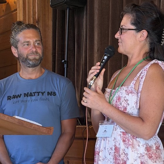 Guest speakers giving a talk at a VWR retreat