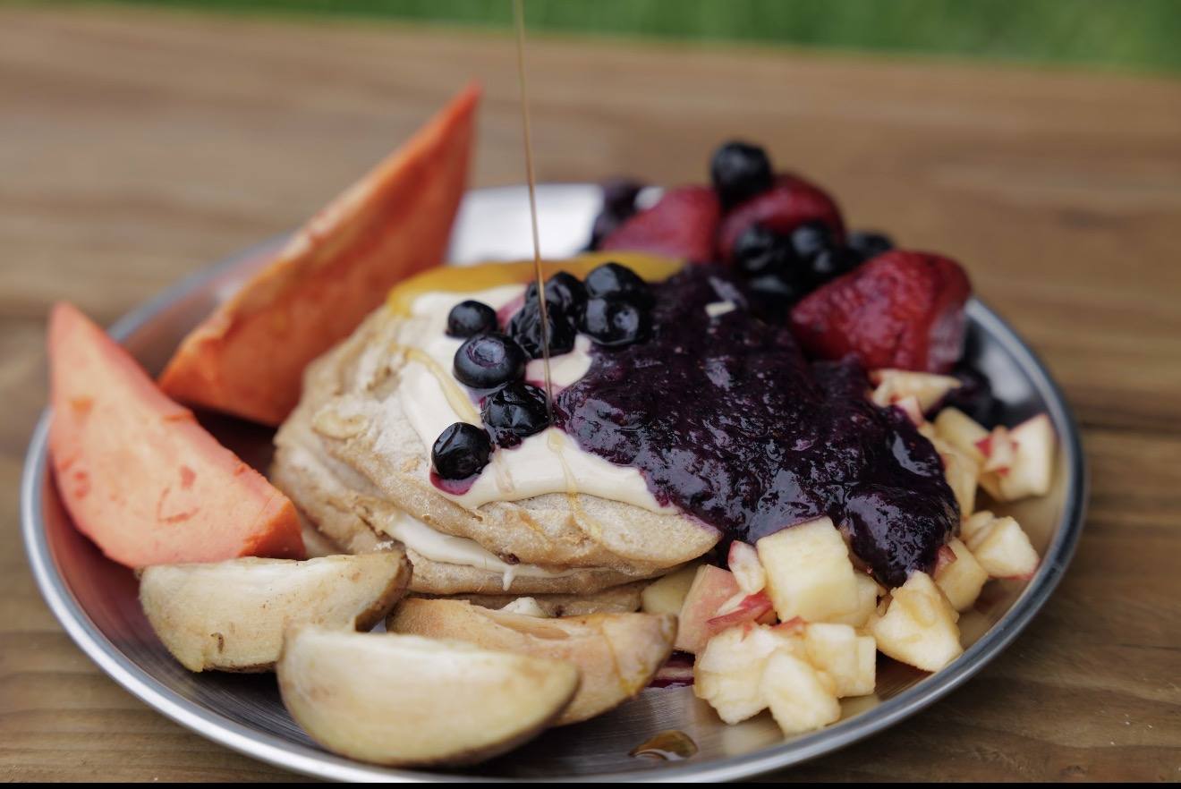 Pancakes with fresh berries